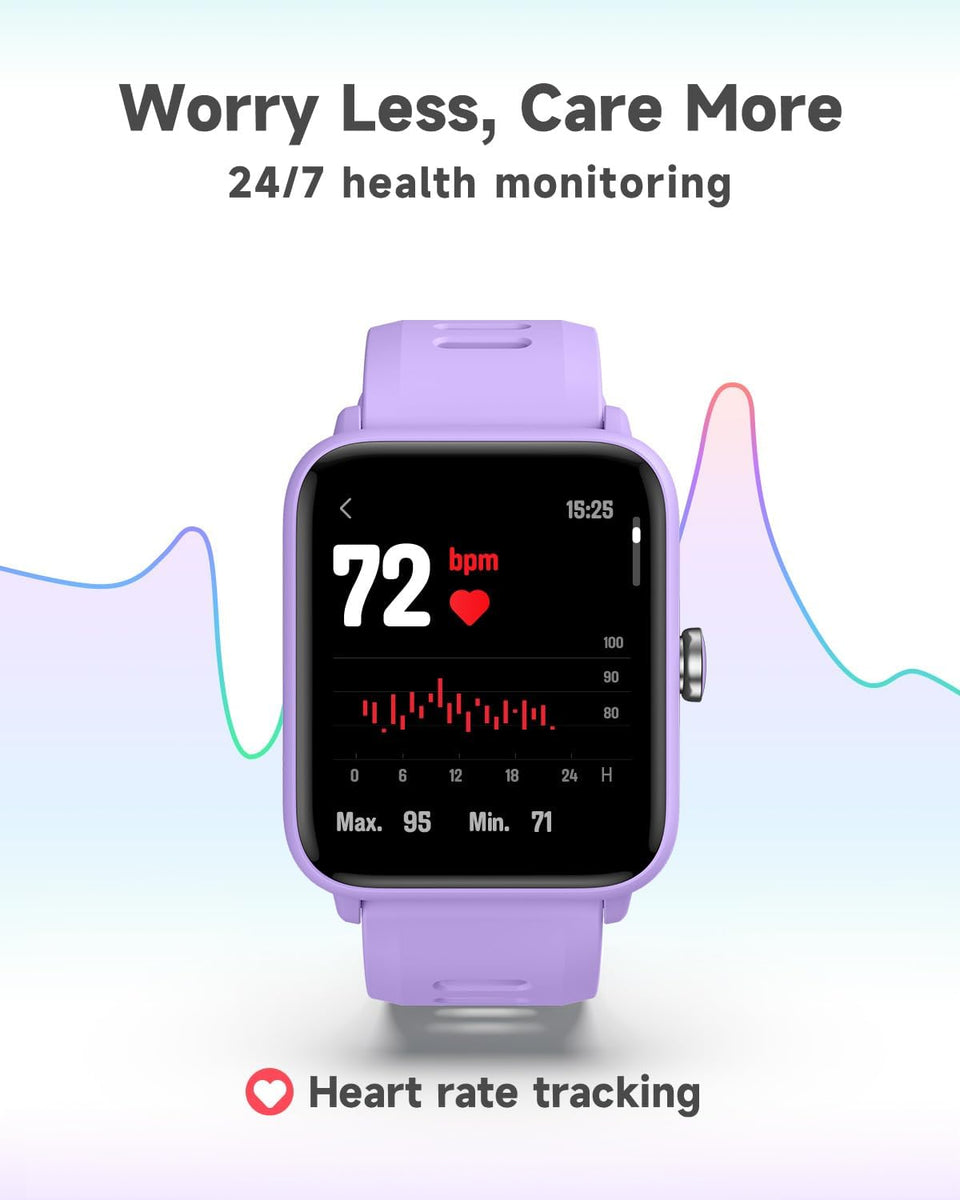 BIGGERFIVE Brave Kids Smart Watch, 5ATM Waterproof, Activity Tracker,